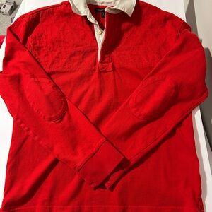 Banana Republic men’s Red rugby Shirt